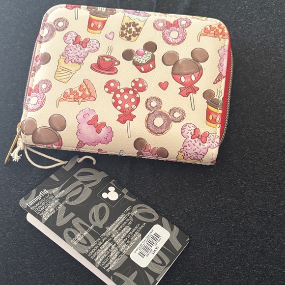 Loungefly Cream and Pink Mickey Mouse Treats Wallet - Picture 2 of 3
